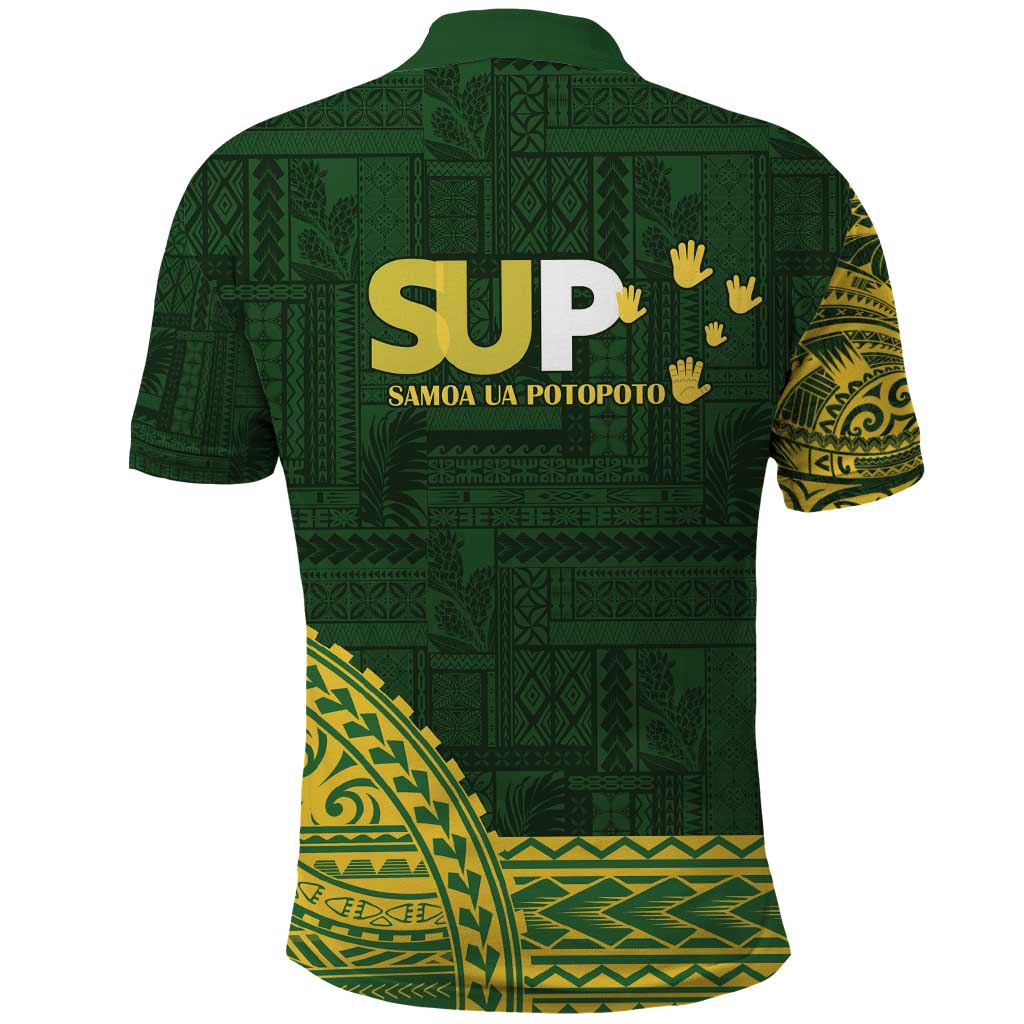 Samoa SUP Polo Shirt Samoan Motif Patterns - Polynesian Pride