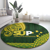 Samoa SUP Round Carpet Samoan Motif Patterns - Polynesian Pride