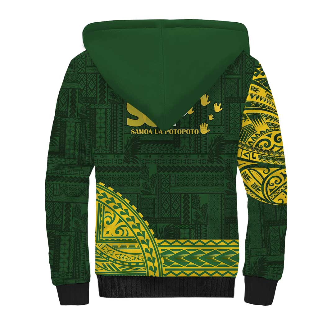 Samoa SUP Sherpa Hoodie Samoan Motif Patterns - Polynesian Pride