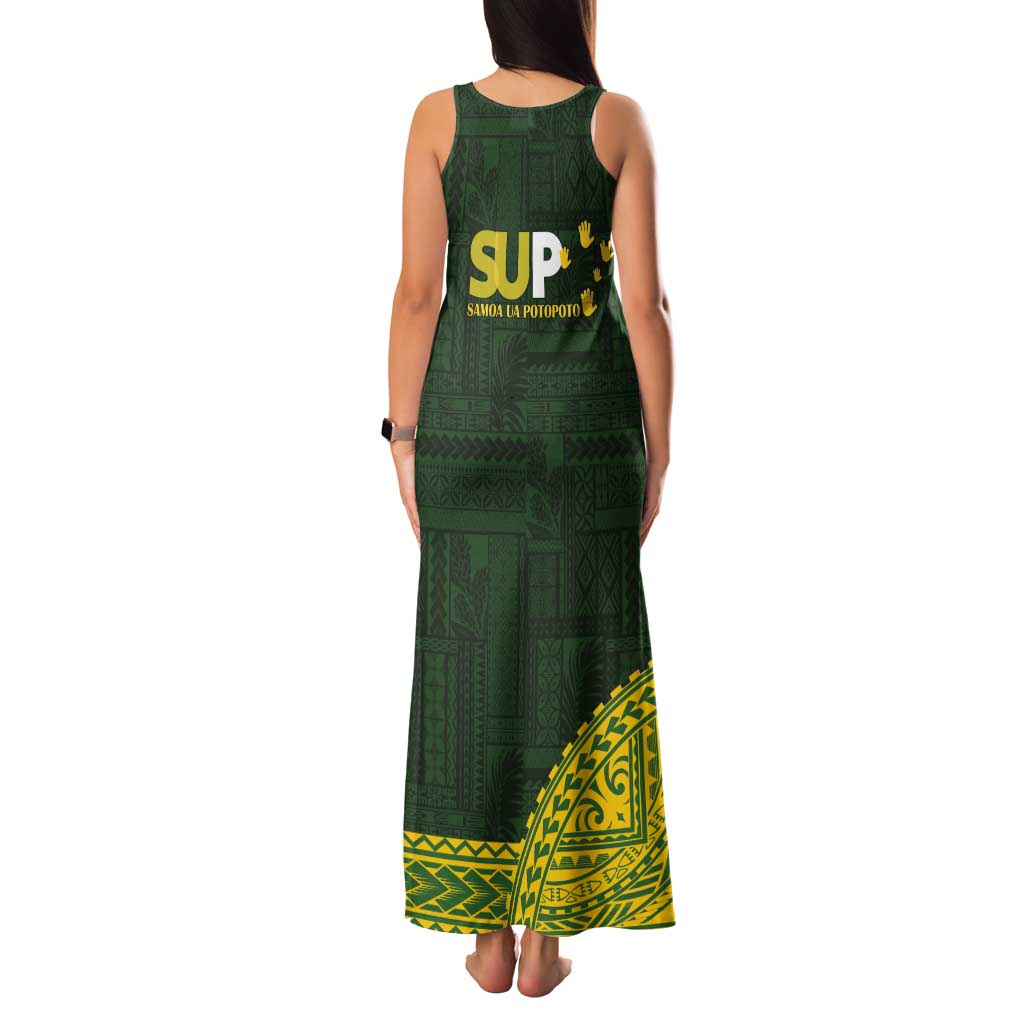 Samoa SUP Tank Maxi Dress Samoan Motif Patterns - Polynesian Pride