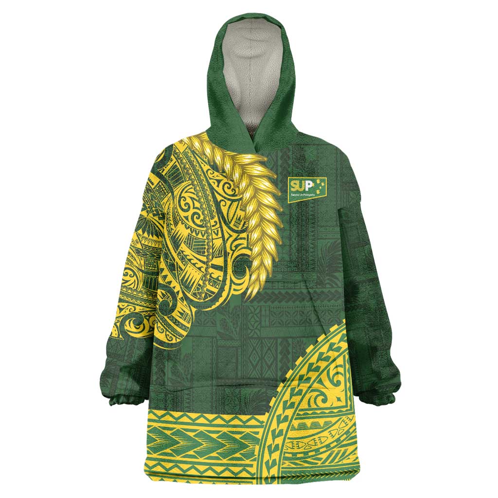 Samoa SUP Wearable Blanket Hoodie Samoan Motif Patterns - Polynesian Pride
