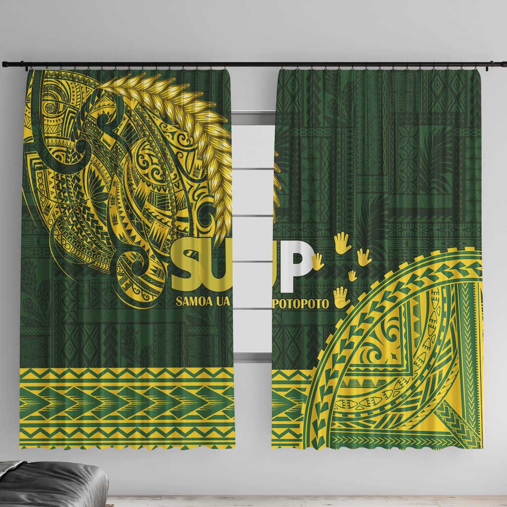 Samoa SUP Window Curtain Samoan Motif Patterns - Polynesian Pride