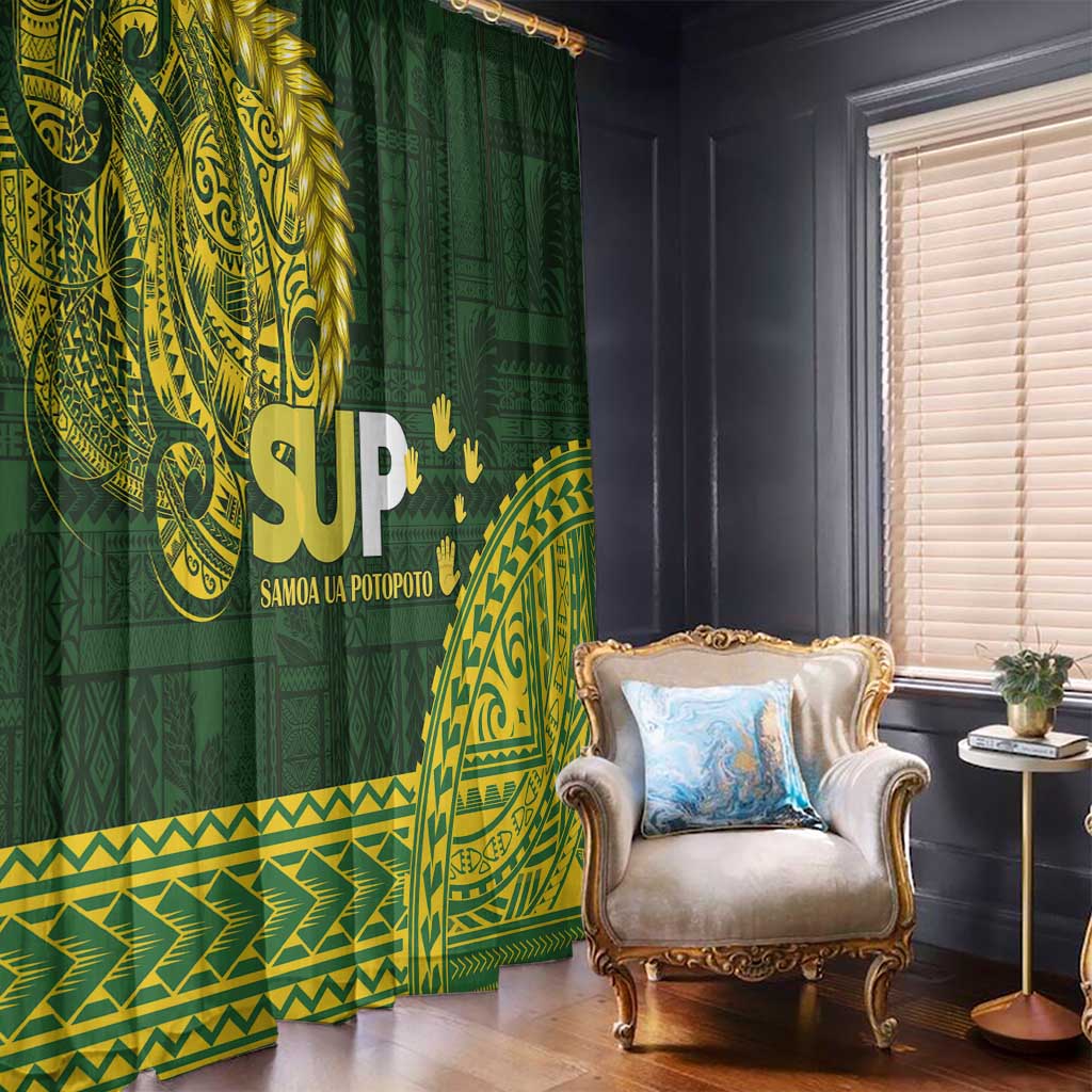 Samoa SUP Window Curtain Samoan Motif Patterns - Polynesian Pride