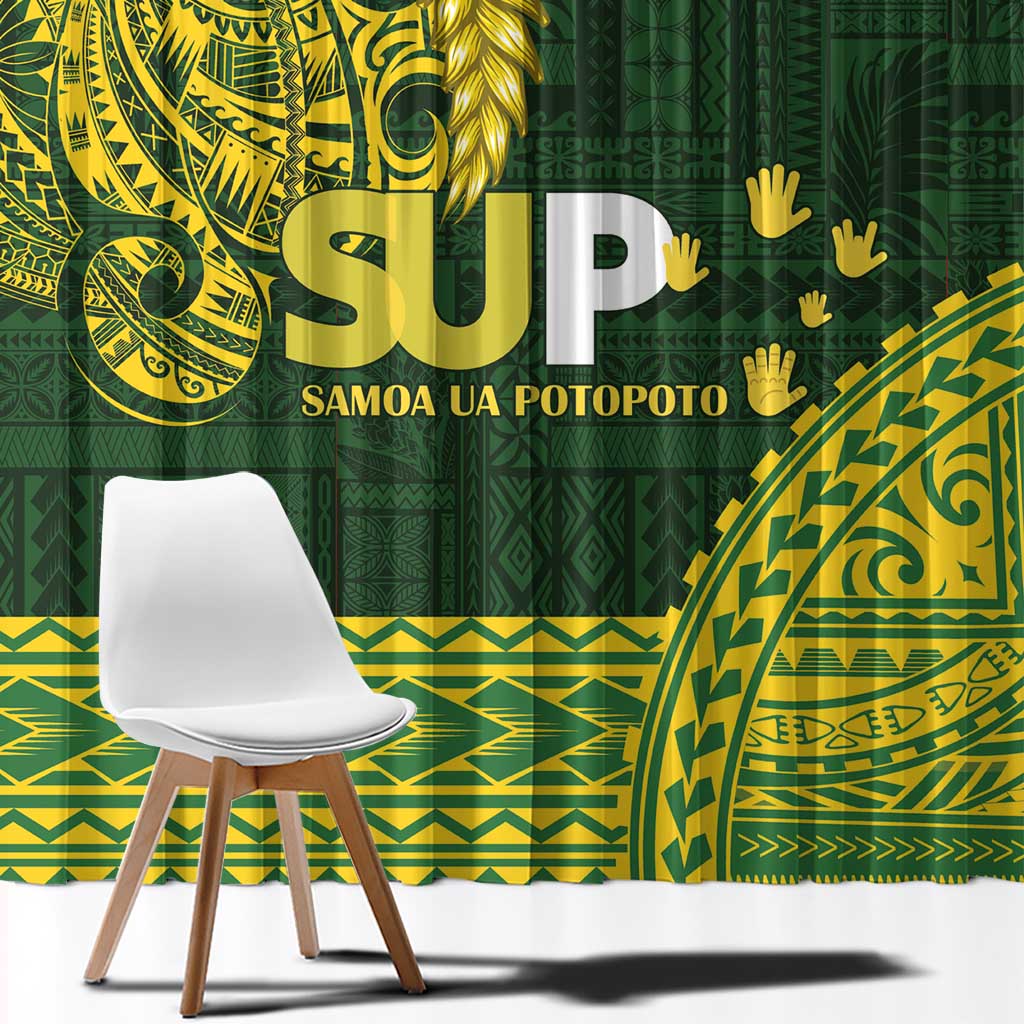 Samoa SUP Window Curtain Samoan Motif Patterns - Polynesian Pride