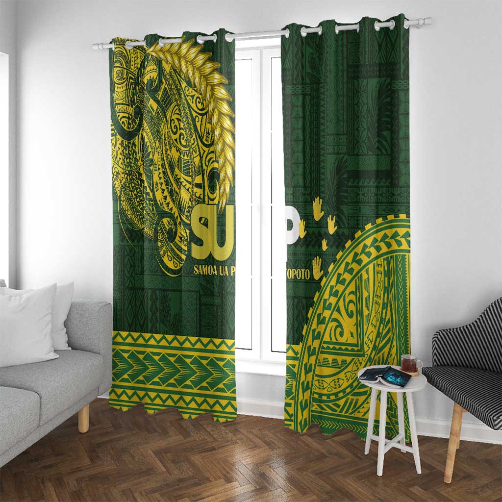 Samoa SUP Window Curtain Samoan Motif Patterns - Polynesian Pride
