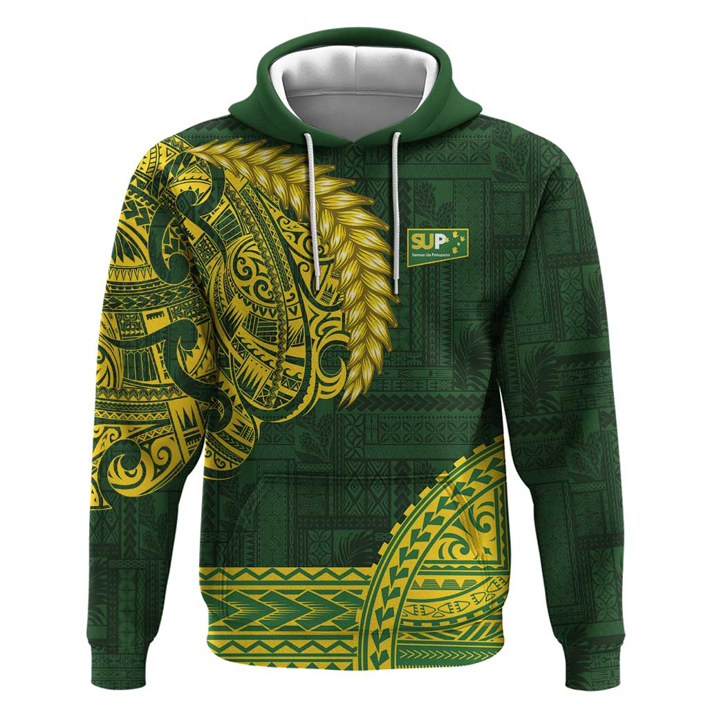 Samoa SUP Zip Hoodie Samoan Motif Patterns - Polynesian Pride