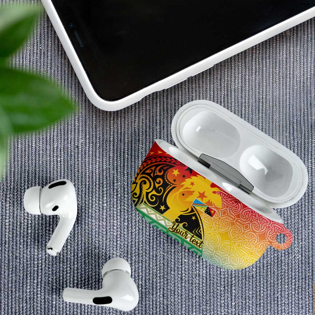 Personalised Torba PNG Day AirPods Case Oro Tapa Pattern - Polynesian Pride