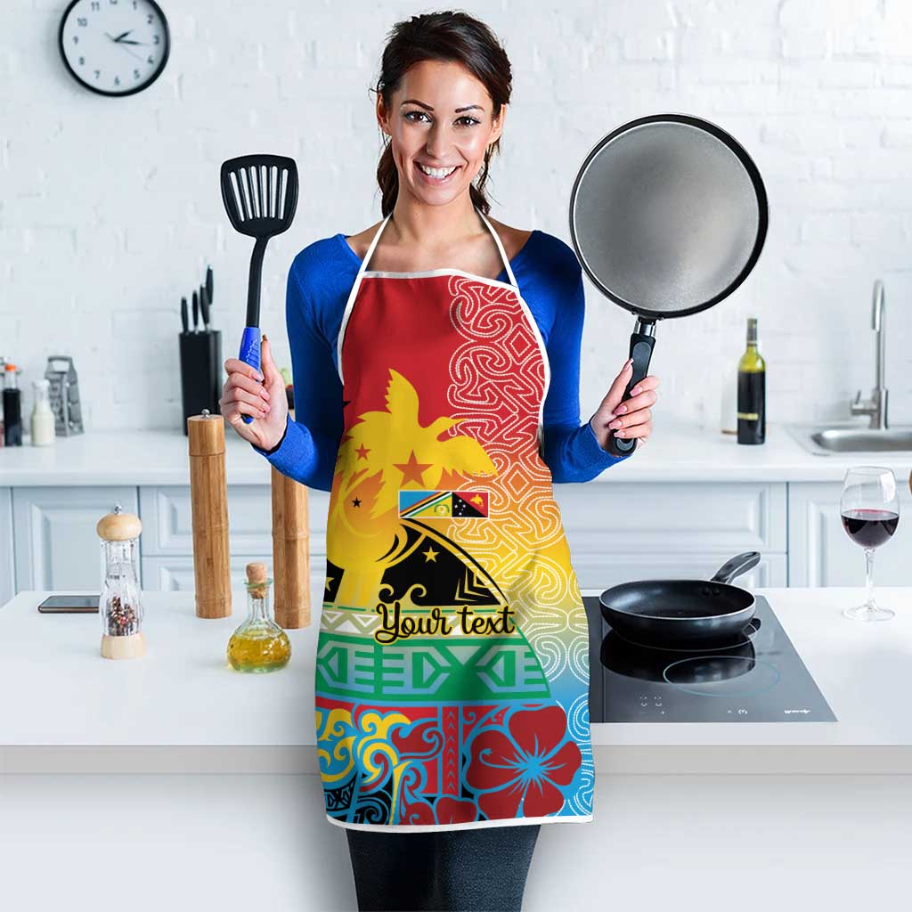 Personalised Torba PNG Day Apron Oro Tapa Pattern - Polynesian Pride