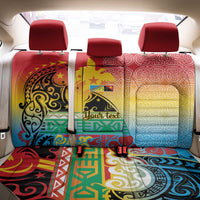 Personalised Torba PNG Day Back Car Seat Cover Oro Tapa Pattern - Polynesian Pride