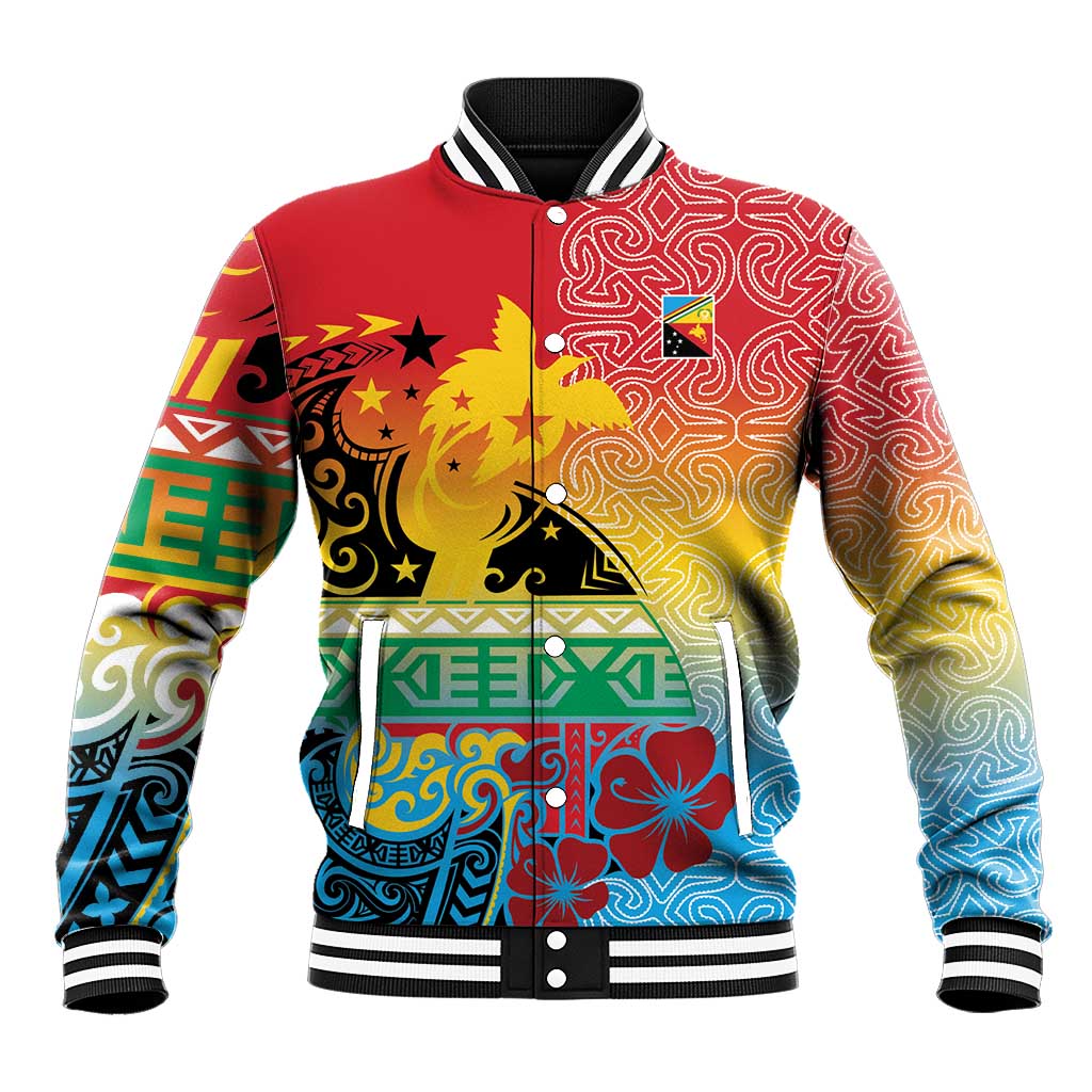 Personalised Torba PNG Day Baseball Jacket Oro Tapa Pattern - Polynesian Pride