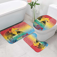 Personalised Torba PNG Day Bathroom Set Oro Tapa Pattern - Polynesian Pride