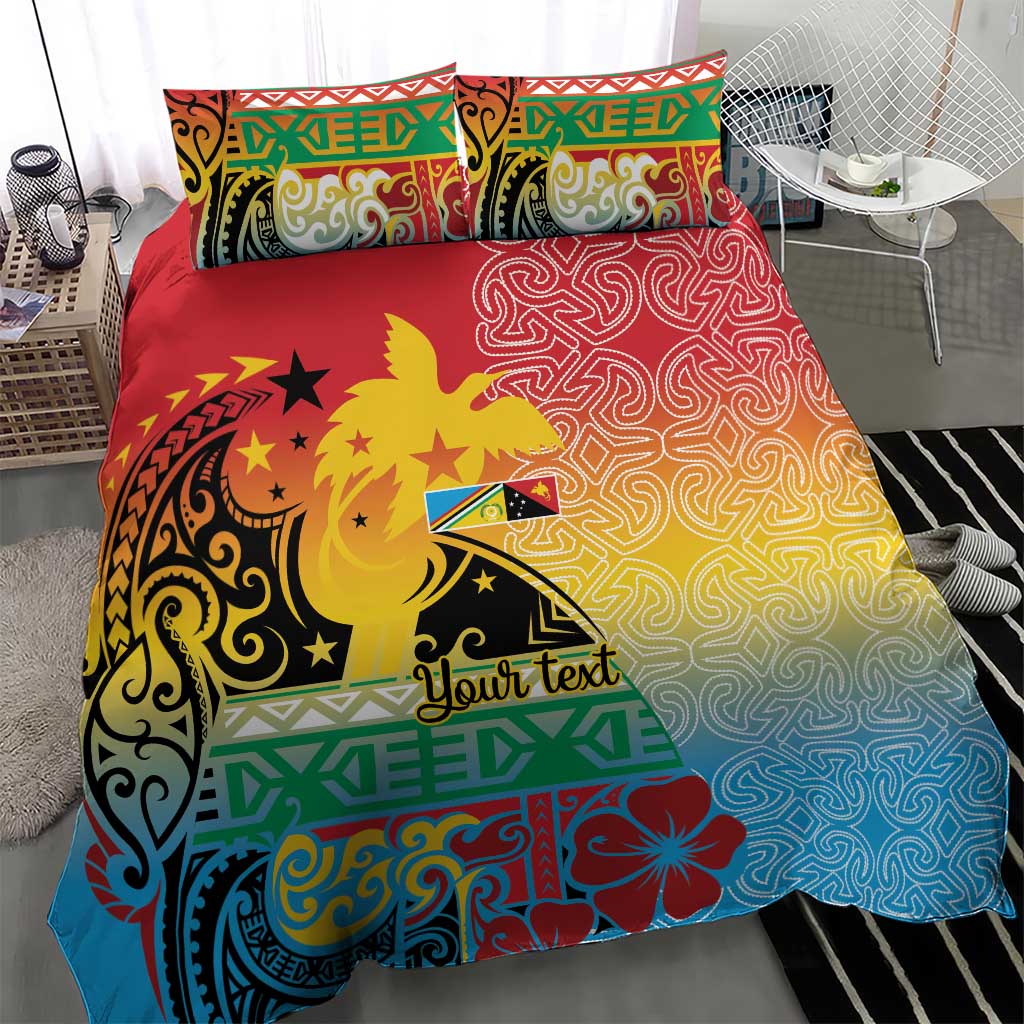 Personalised Torba PNG Day Bedding Set Oro Tapa Pattern - Polynesian Pride