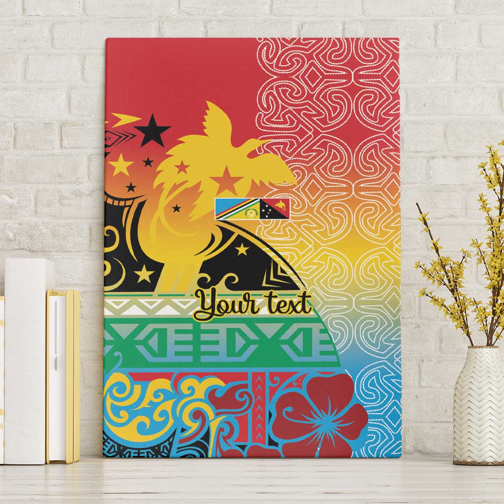 Personalised Torba PNG Day Canvas Wall Art Oro Tapa Pattern - Polynesian Pride