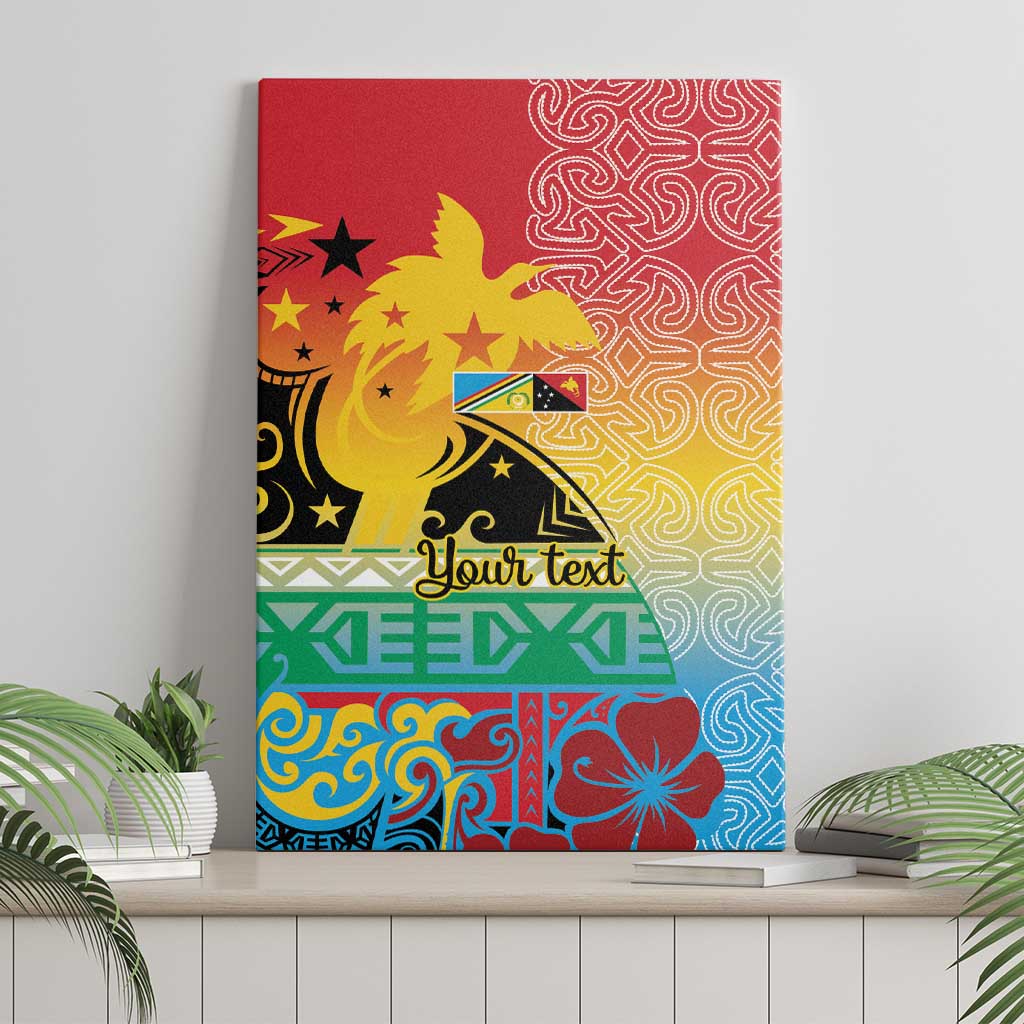 Personalised Torba PNG Day Canvas Wall Art Oro Tapa Pattern - Polynesian Pride