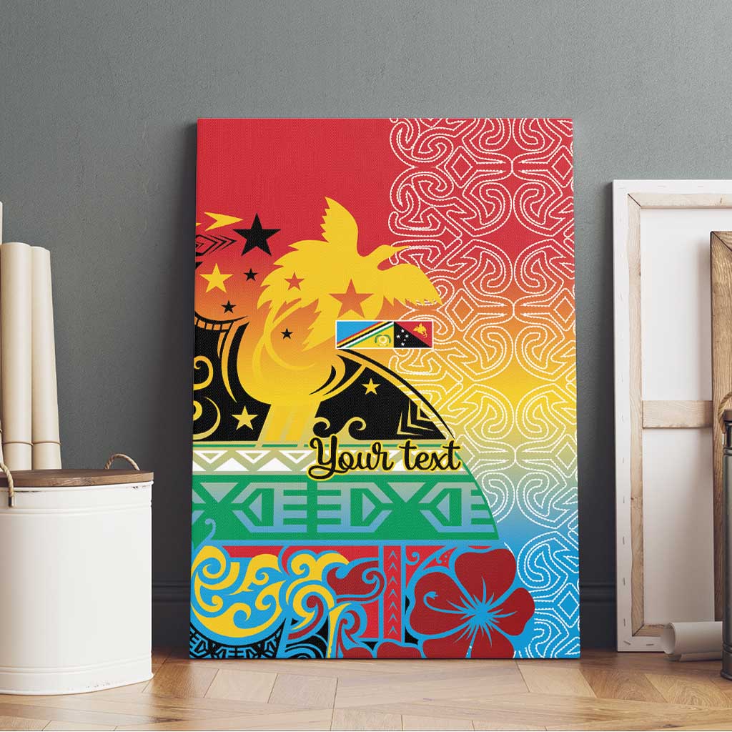 Personalised Torba PNG Day Canvas Wall Art Oro Tapa Pattern - Polynesian Pride