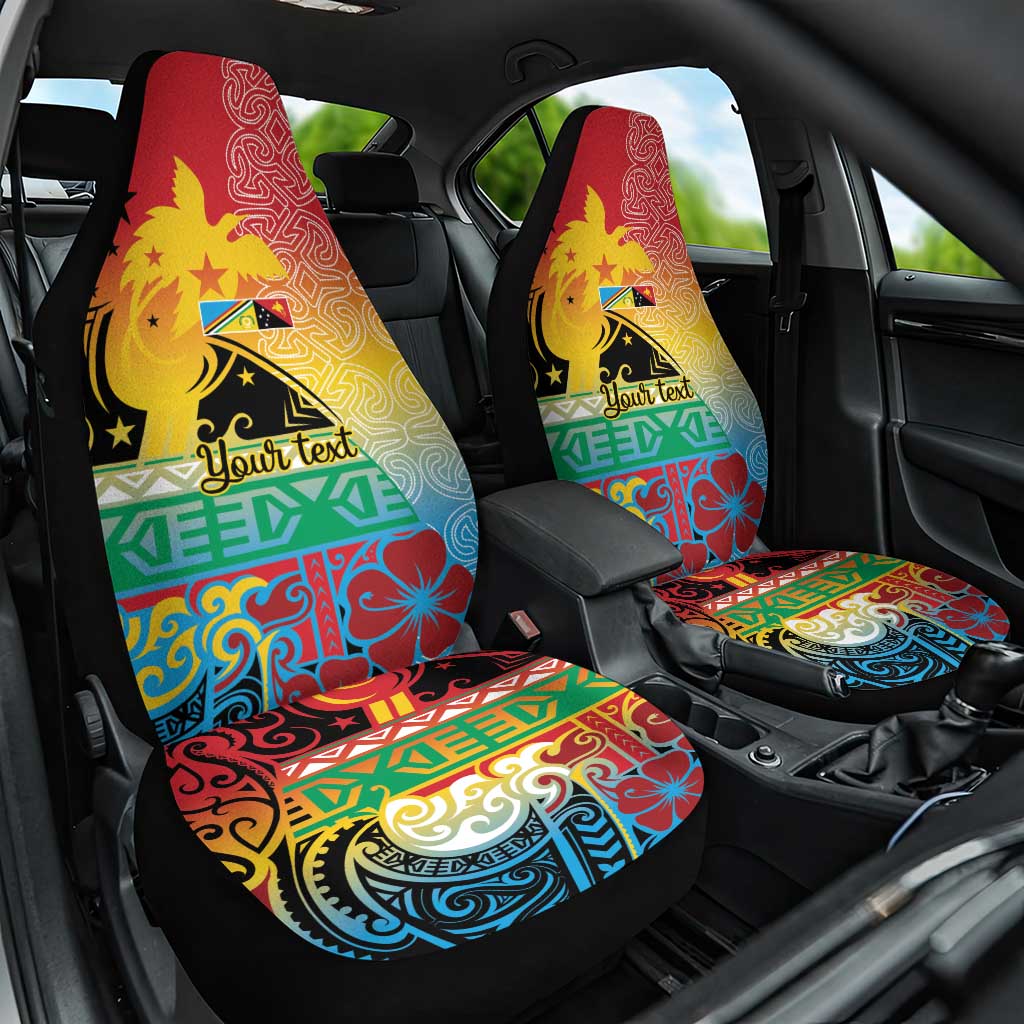 Personalised Torba PNG Day Car Seat Cover Oro Tapa Pattern - Polynesian Pride