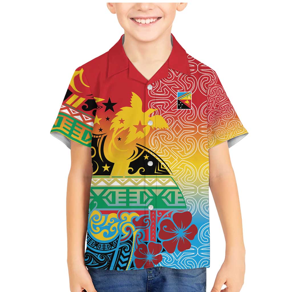 Personalised Torba PNG Day Family Matching Mermaid Dress and Hawaiian Shirt Oro Tapa Pattern - Polynesian Pride