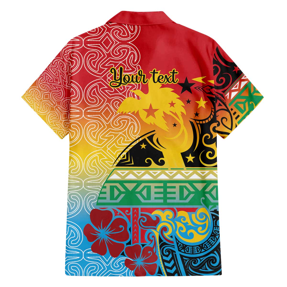 Personalised Torba PNG Day Family Matching Off The Shoulder Long Sleeve Dress and Hawaiian Shirt Oro Tapa Pattern - Polynesian Pride