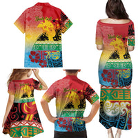 Personalised Torba PNG Day Family Matching Puletasi and Hawaiian Shirt Oro Tapa Pattern - Polynesian Pride