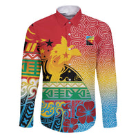 Personalised Torba PNG Day Family Matching Puletasi and Hawaiian Shirt Oro Tapa Pattern - Polynesian Pride