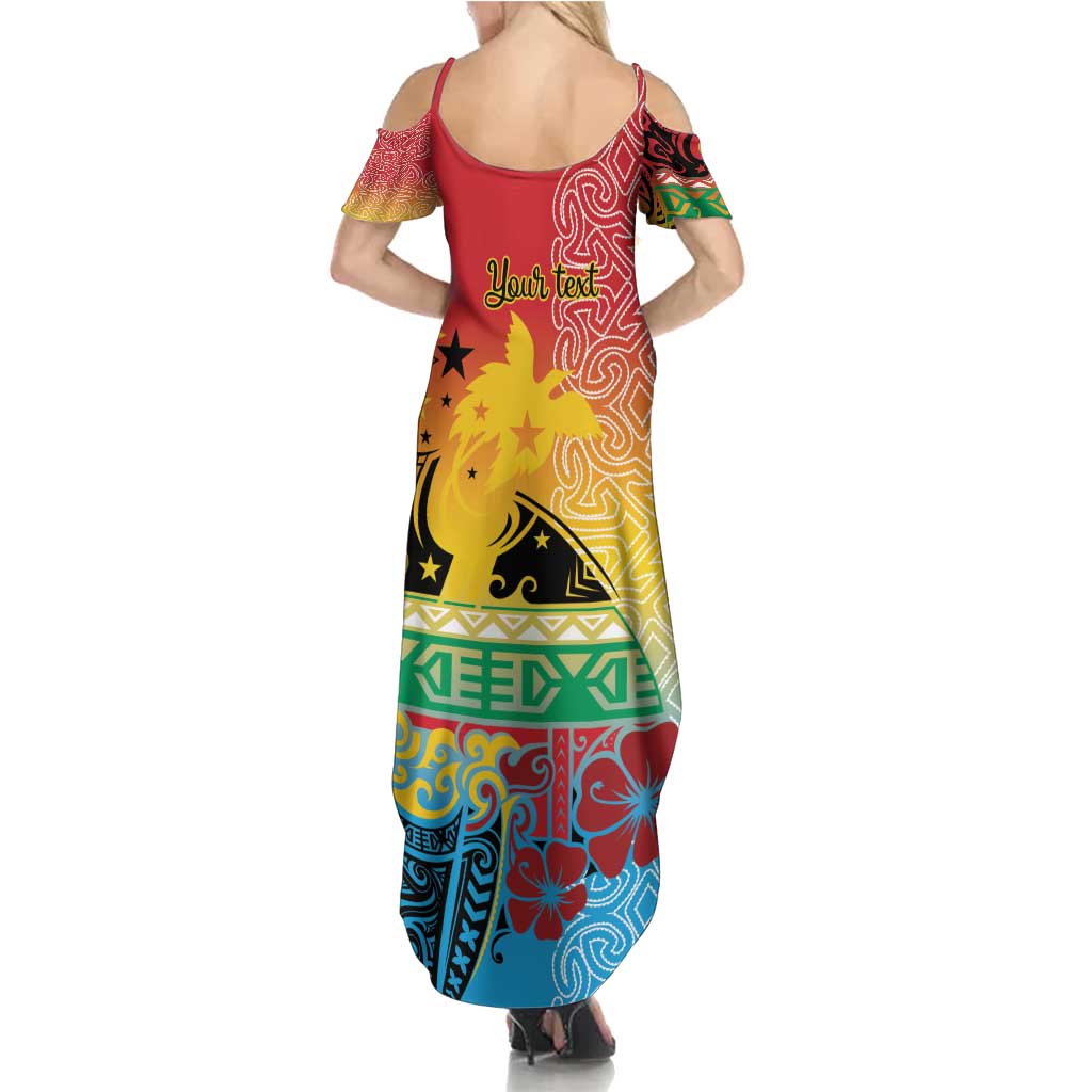 Personalised Torba PNG Day Family Matching Summer Maxi Dress and Hawaiian Shirt Oro Tapa Pattern - Polynesian Pride