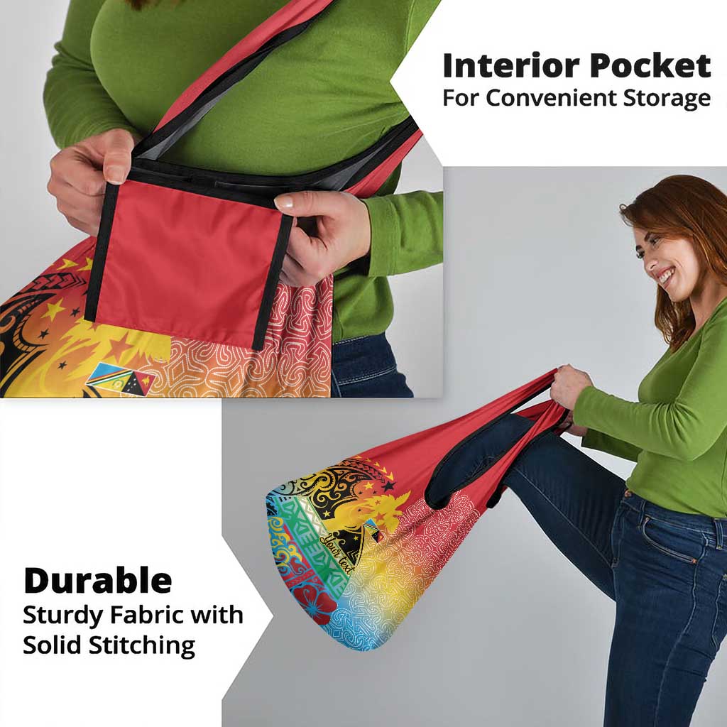 Personalised Torba PNG Day Grocery Bag Oro Tapa Pattern - Polynesian Pride