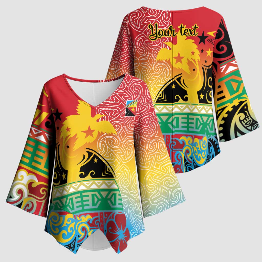 Personalised Torba PNG Day Kimono Sleeve Blouse Oro Tapa Pattern - Polynesian Pride