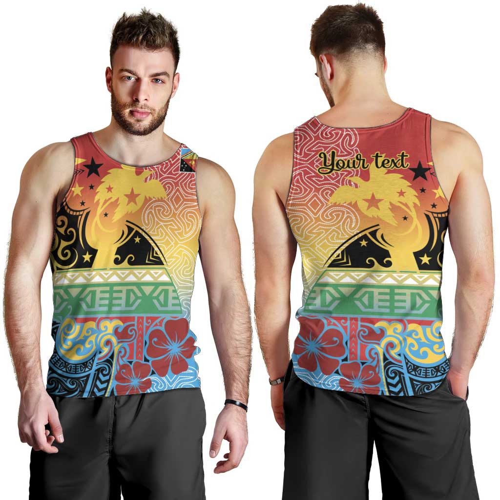 Personalised Torba PNG Day Men Tank Top Oro Tapa Pattern - Polynesian Pride