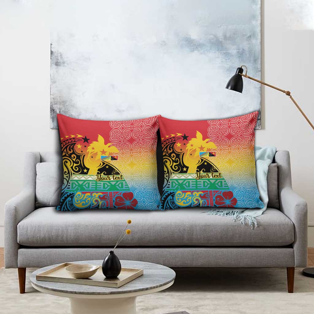 Personalised Torba PNG Day Pillow Cover Oro Tapa Pattern - Polynesian Pride