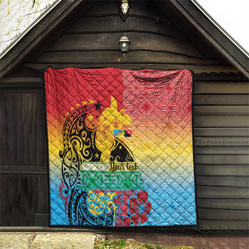 Personalised Torba PNG Day Quilt Oro Tapa Pattern - Polynesian Pride