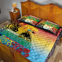 Personalised Torba PNG Day Quilt Bed Set Oro Tapa Pattern - Polynesian Pride