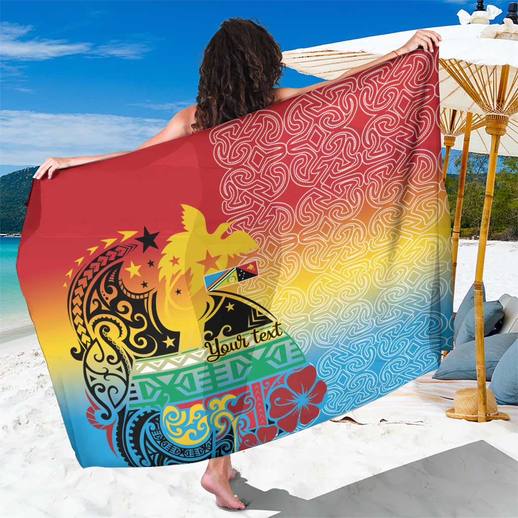 Personalised Torba PNG Day Sarong Oro Tapa Pattern - Polynesian Pride