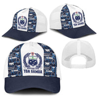 Samoan Warrior Island Heritage Baseball Net Cap Ocean Island Geometry Blue Style LT9 - Polynesian Pride