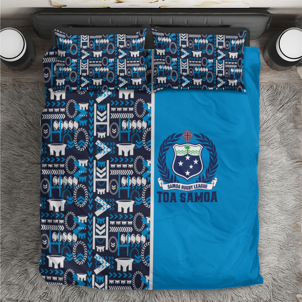 Samoan Warrior Island Heritage Bedding Set Ocean Island Geometry Blue Style LT9 Blue - Polynesian Pride