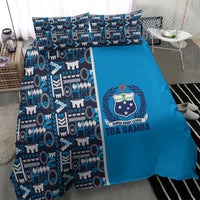 Samoan Warrior Island Heritage Bedding Set Ocean Island Geometry Blue Style LT9 - Polynesian Pride