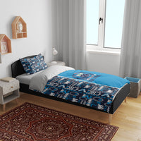 Samoan Warrior Island Heritage Bedding Set Ocean Island Geometry Blue Style LT9 - Polynesian Pride