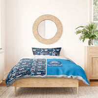 Samoan Warrior Island Heritage Bedding Set Ocean Island Geometry Blue Style LT9 - Polynesian Pride