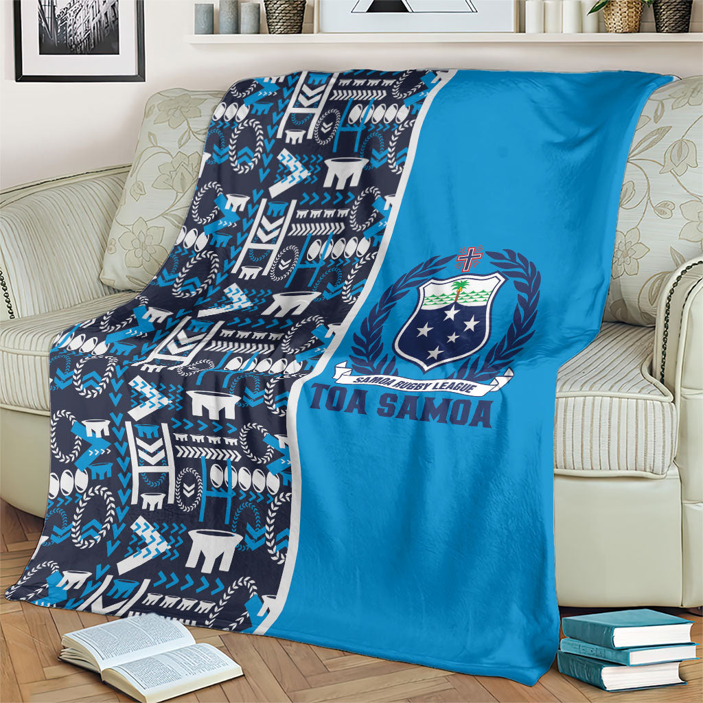 Samoan Warrior Island Heritage Blanket Ocean Island Geometry Blue Style LT9 - Polynesian Pride