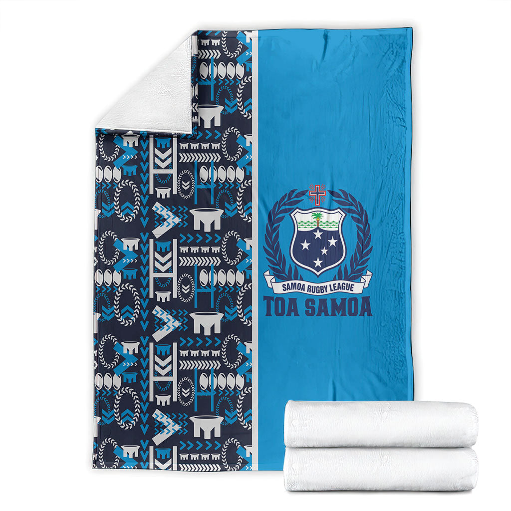 Samoan Warrior Island Heritage Blanket Ocean Island Geometry Blue Style LT9 - Polynesian Pride