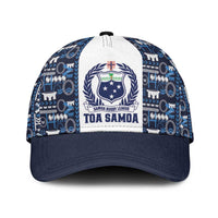 Samoan Warrior Island Heritage Classic Cap Ocean Island Geometry Blue Style LT9 Universal Fit Blue - Polynesian Pride