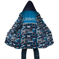 Samoan Warrior Island Heritage Cloak Ocean Island Geometry Blue Style LT9 Unisex Blue - Polynesian Pride