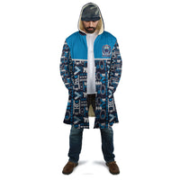 Samoan Warrior Island Heritage Cloak Ocean Island Geometry Blue Style LT9 - Polynesian Pride
