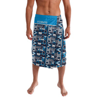 Samoan Warrior Island Heritage Lavalava Ocean Island Geometry Blue Style LT9 Blue - Polynesian Pride