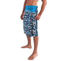 Samoan Warrior Island Heritage Lavalava Ocean Island Geometry Blue Style LT9 - Polynesian Pride