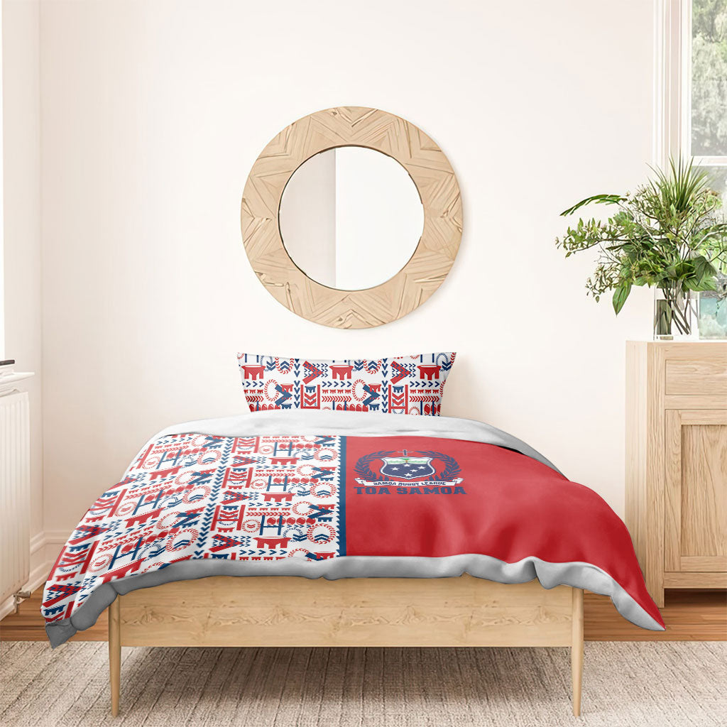 Samoan Warrior Island Heritage Bedding Set Ocean Island Geometry Red Style LT9 - Polynesian Pride