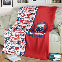 Samoan Warrior Island Heritage Blanket Ocean Island Geometry Red Style LT9 - Polynesian Pride