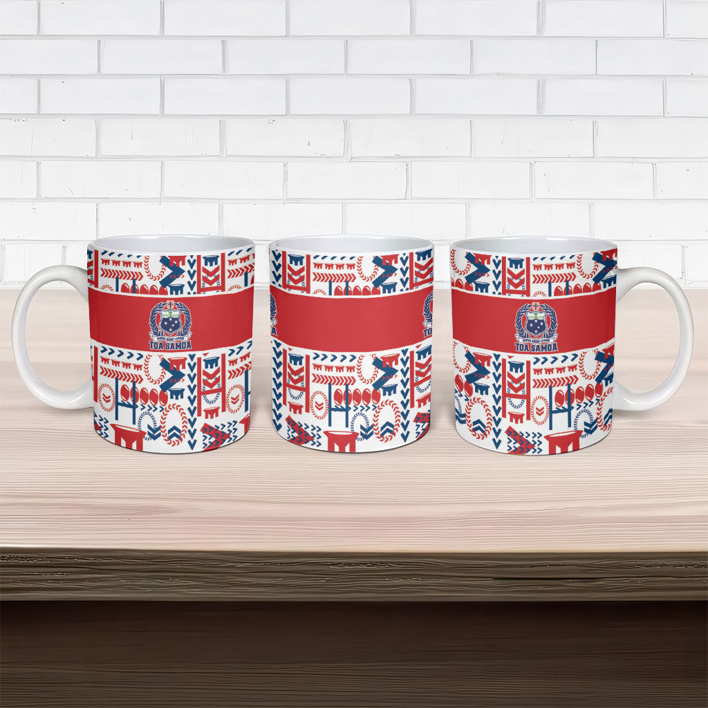 Samoan Warrior Island Heritage Ceramic Mug Ocean Island Geometry Red Style LT9 - Polynesian Pride