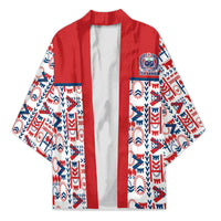 Samoan Warrior Island Heritage Kimono Ocean Island Geometry Red Style LT9 Unisex Red - Polynesian Pride
