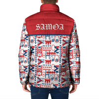 Samoan Warrior Island Heritage Padded Jacket Ocean Island Geometry Red Style LT9 - Polynesian Pride