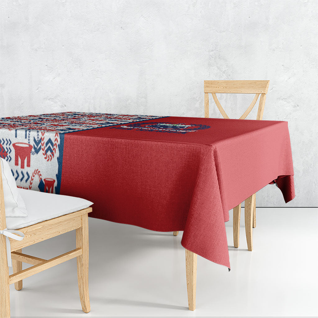 Samoan Warrior Island Heritage Tablecloth Ocean Island Geometry Red Style LT9 - Polynesian Pride